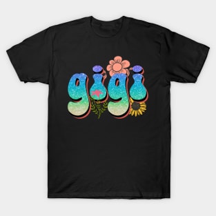 Retro Gigi Floral Gift T-Shirt